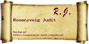Rosenzveig Judit névjegykártya